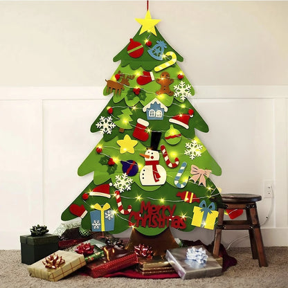 Árbol navideño de 1m + 25 adornos + 3m de luces